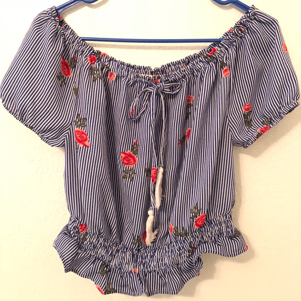 Stripped Floral Shirt
